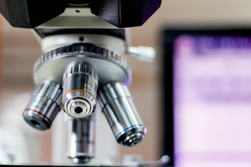 Microscope at laboratory