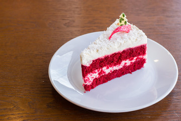 Red velvet slice of cake