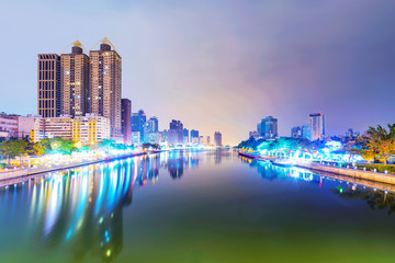 Naklejka premium View of Kaohsiung financial district