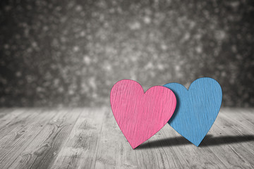 Herzen Pink Babyblau