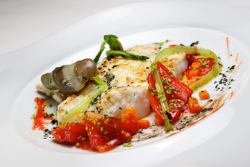 Conger with vegetables