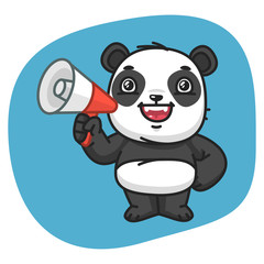 Panda Holds Megaphone