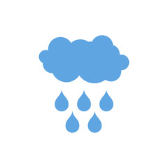Cloud and rain icon. Weather pictogram isolated