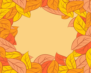 Fototapeta na wymiar autumn leaves Background. Yellow fallen leaf background