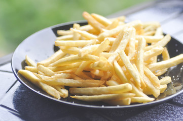 French fries dish or fried potato