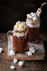 Hot chocolate with marshmallow