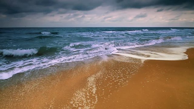 stormy night at sea.
