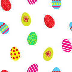 Easter eggs on a white background