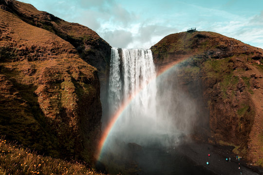 Waterfall and rainbow 