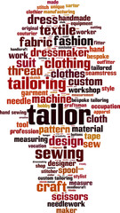 Obraz premium Tailor word cloud concept. Vector illustration