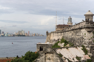 Fototapeta na wymiar Havana, Cuba with sea view, panoramic