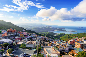 Jiufen village view on a sunny day