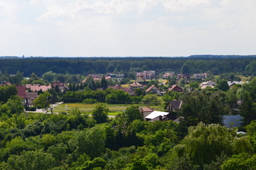 Fototapeta na wymiar Czersk-widok z wieży zamkowej/Czersk-view from the castle tower, Mazovia, Poland