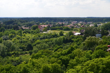 Fototapeta na wymiar Czersk z lotu ptaka/Aerial view of Czersk, Mazovia, Poland