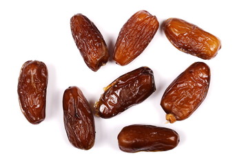 dry dates isolated on white background