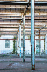 Abandoned industrial interior