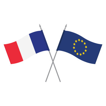 EU and France flags