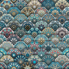 Seamless pattern. Vintage decorative elements. Hand drawn background. Islam, Arabic, Indian, ottoman motifs. Perfect for printing on fabric or paper.