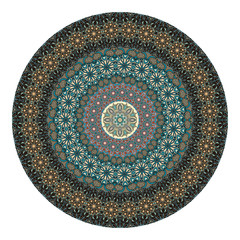 Flower mandala. Vintage decorative elements.