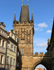 Fototapeta na wymiar tower s of the Charles Bridge in Prague Czech Republic Europe