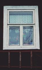 Old window in rural house