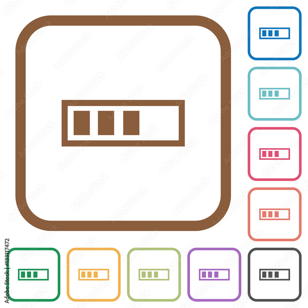 Poster progressbar simple icons