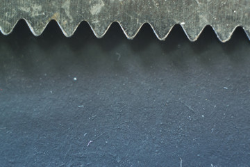 Macro of a blade of a kitchen knife