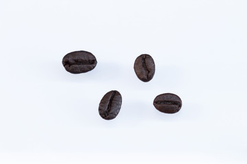 Coffee beans isolated on white background