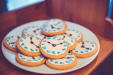 beautiful cookies in the form of hours