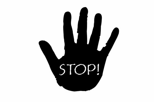 Hand Stop Zeichen