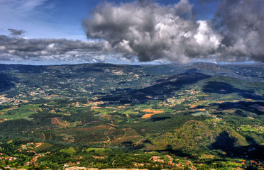 Panoramic view of Farinha mountain in Mondim de Basto, Portugal