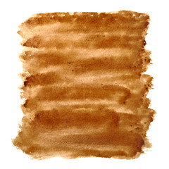 Coffee strokes isolated