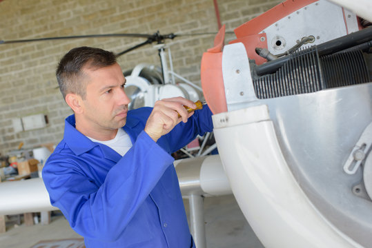 Airframe Mechanic Inside The Hangar