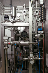 Close up of brewing mechanisms