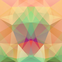 Abstract mosaic background. Triangle geometric background. Design elements. Vector illustration. Yellow, orange, red, green colors.