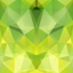 Abstract geometric style green background. Vector illustration. Yellow, green colors.