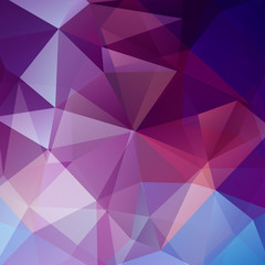 Obraz premium Abstract background consisting of blue, purple triangles. Geometric design for business presentations or web template banner flyer. Vector illustration