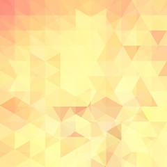 Fototapeta na wymiar Geometric pattern, triangles vector background in yellow, orange tones. Illustration pattern