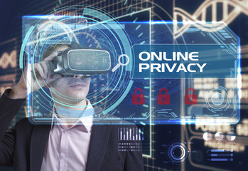 Business, Technology, Internet and network concept. Young busine