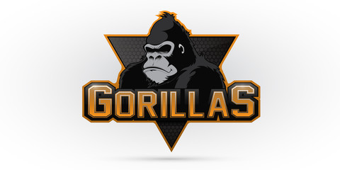 Obraz premium Gorilla logo for a sport team