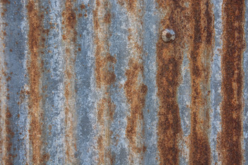 Rusted galvanized of iron plate, Old Zinc rust textured for back