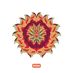 Bright abstract flower on a white background.