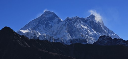 Highest mountain of the world, mount Everest - obrazy, fototapety, plakaty