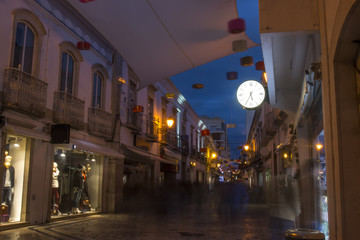 Twilight in the streets of Faro