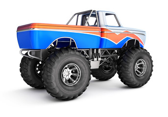 Monster Truck. 3d image isolated on white. © Wire_man
