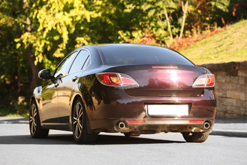 Naklejka premium Luxury car outdoors