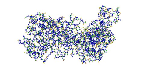 Molecular structure of Fibronectin, 3D rendering