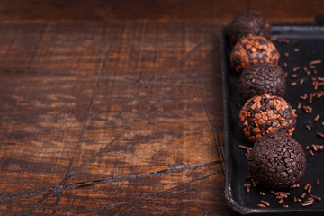 Brazilian chocolate truffle bonbon brigadeiro