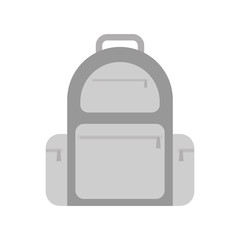 gray backpack traveler vacation vector ilustration eps 10