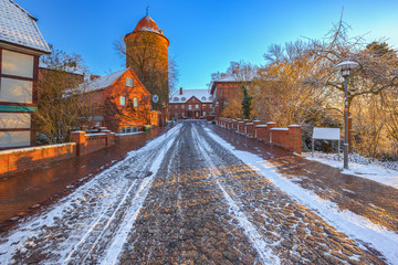 Waldemarturm im Winter / Der Amtsberg und der Waldemarturm in Dannenberg (Lüchow-Dannenberg,...